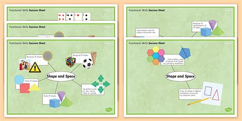 Functional Skills Shape and Space Success Sheets - Twinkl