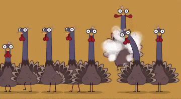 Funny Animated Turkey Clipart - Pizenia