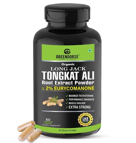 Buy GREENDORSE Organic Tongkat Ali Extract Capsules | 2% Eurycomanone ...