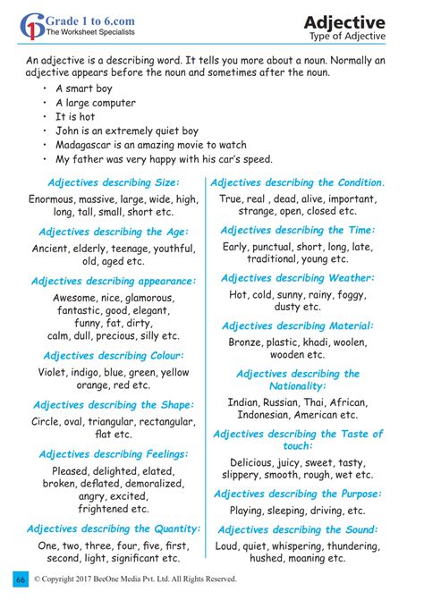 Adjectives that Tell What Kind Worksheets - Worksheets Library