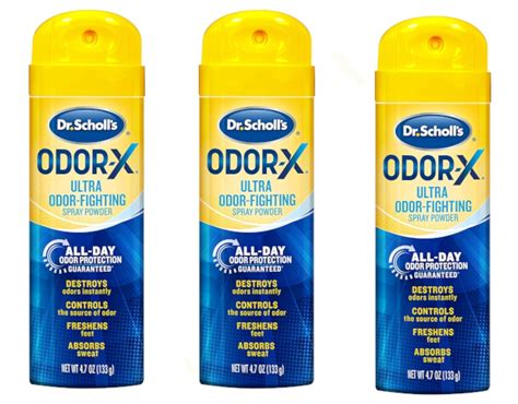 Dr. Scholls Odor X With Sweatmax Spray Powder 4.7 Ounce (139ml) (3 Pack ...