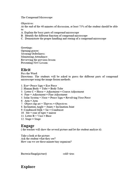 Image result for Compoud Microscope Study Guide