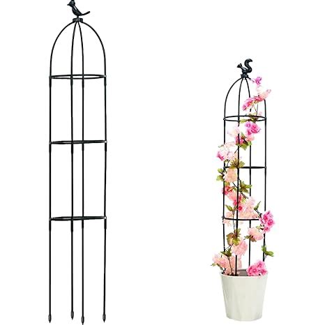 HASTHIP® Garden Plant Support Cages Stakes - 120CM Plastic Creeper ...