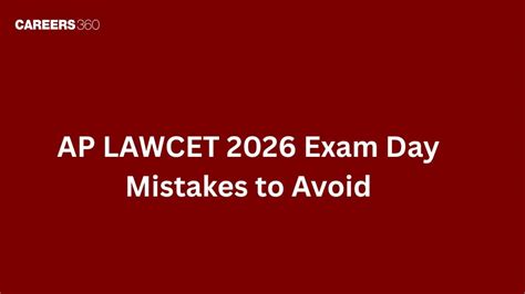AP LAWCET 2026 Exam Day Mistakes to Avoid