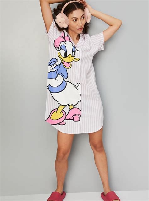 Buy Women Donald Duck Printed Chemise Online at just Rs. 699.0 ...