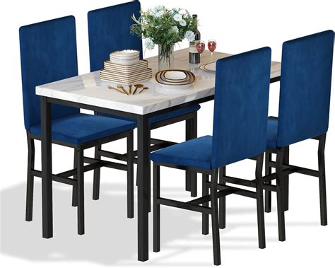 Amazon.com - Hooseng Dining Table Set for 4- Space Saving Kitchen Table ...