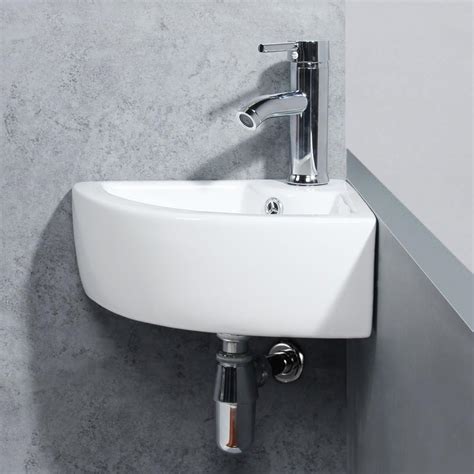 XIFIRY Small Bathroom Sink - Wall Mounted Basin - Triangle India | Ubuy