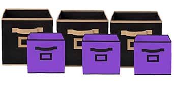 Kuber Industries Non Woven 6 Pieces Small & Large Foldable Storage ...
