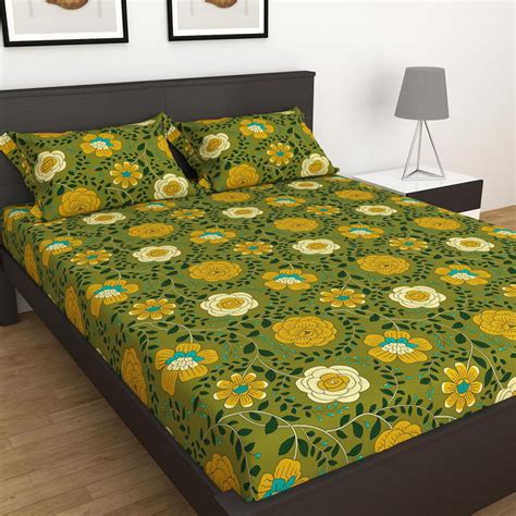 Buy Corsica Elegant Microfibre Printed 3Pcs Queen Bedsheet Set from ...