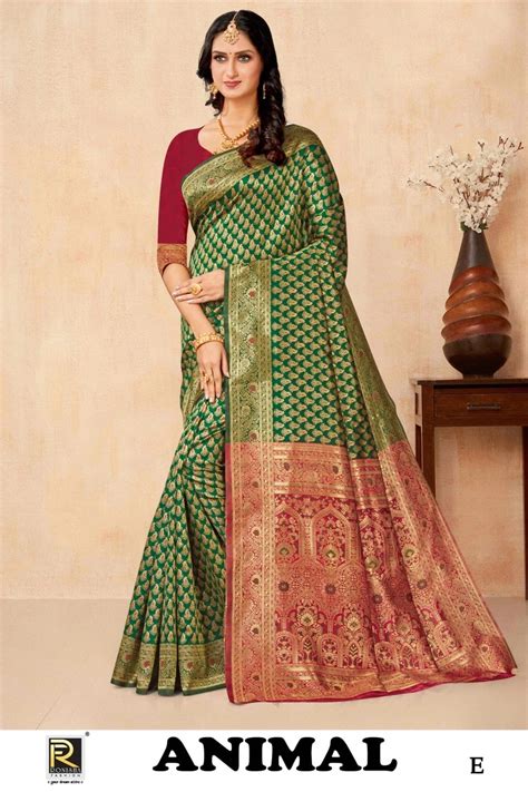 Ronisha Animal Banarasi Silk Saree Collection