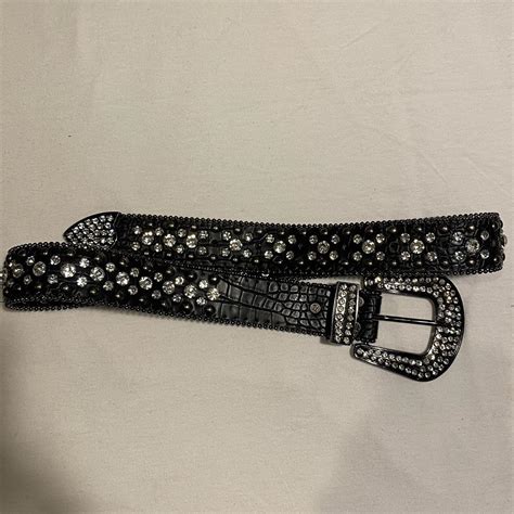 Women's Black and Silver Belt | Depop