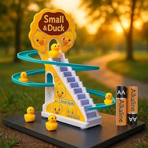 Buy GRAPHENE Ducks Slide Toy Set with 2 Cells Stair Climbing Duck Track ...