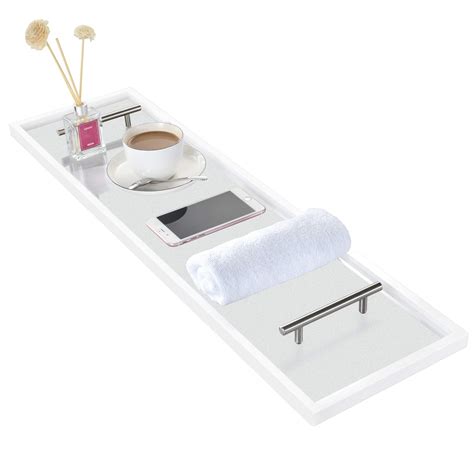 Buy ToiletTree Frosted Acrylic Bathtub Caddy with Rust-Proof Stainless ...