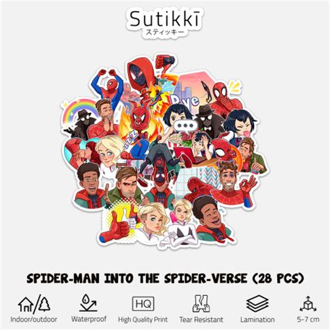 Jual Sticker Pack Spiderman Spider-Man Universe Spider verse Stiker ...