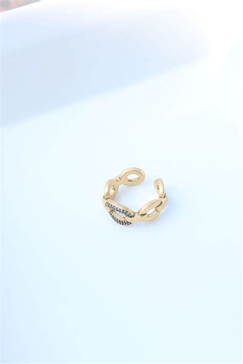Matte Link Finger Ring – zahana