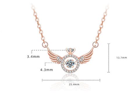 18K Gold & Silver Plated Angel Wings Smart Clavicle Necklace Advanced ...
