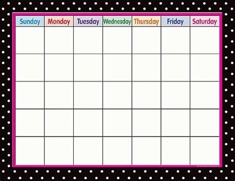 Teacher Created Resources Black Polka Dots Calendar Chart, B : Amazon.in