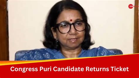 Lok Sabha Elections 2024: Congress' Puri Candidate Sucharita Mohanty ...