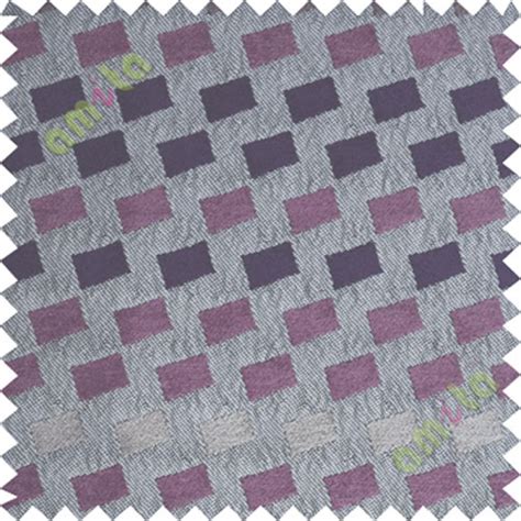 Green purple square shapes polycotton sofa sofa upholstery fabric