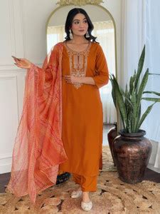 UTOPIAFASHION Embroidered Kurta, Trouser/Pant & Dupatta Set - Buy ...