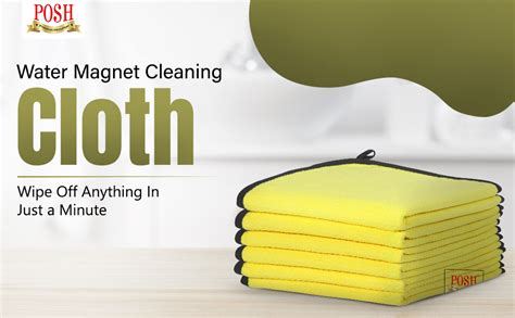 Posh-Premium Microfiber® Water Magnet Cleaning Cloth with Hanging Loop ...