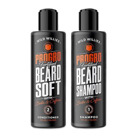 ProGro Beard Growth Shampoo & Conditioner Set by Wild Willies for ...