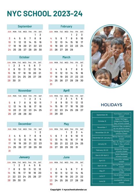 NYC School Calendar 2024-25 With Holidays [NYC DOE Calendar]