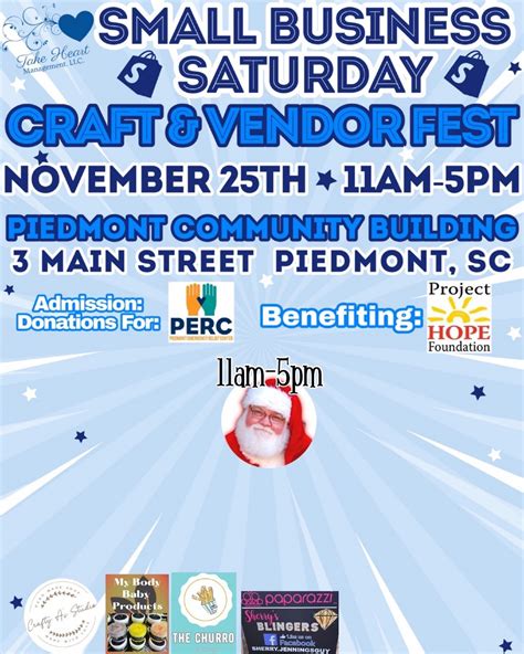Small Business Saturday Craft & Vendor Fest, Piedmont Community ...
