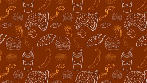 Background Junk Food Related Seamless Pattern and Background . Editable ...