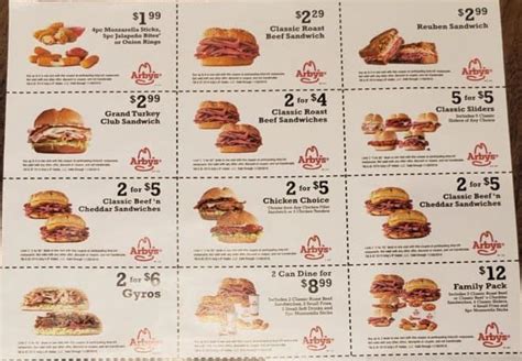 Arby's Coupons 2023 Printable