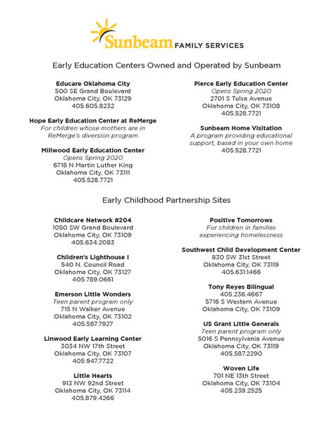 Sunbeam Family Services | Millwood Public Schools