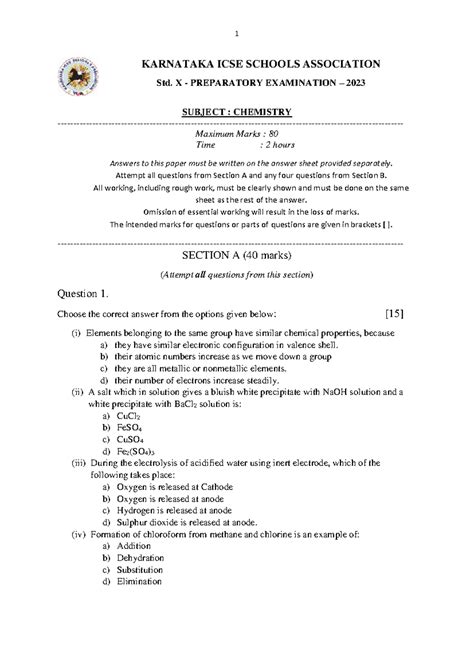 KISA Chemistry QP - Notes and papers - KARNATAKA ICSE SCHOOLS ...