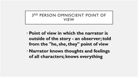 First Person Omniscient