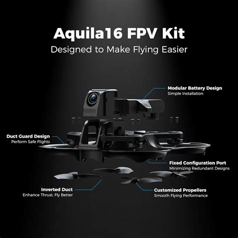 BETAFPV Aquila16 FPV Drone Kit with Altitude Hold, 8Mins Flight, for ...