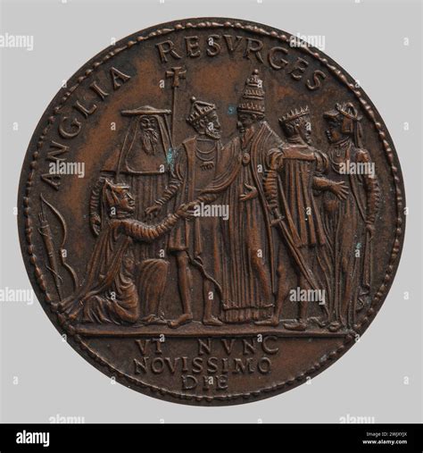 Currency of Paris (n. - d.), Jules III: Religion restored in England (main title). Bronze copper ...