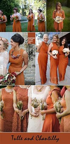 Terracotta Copper Fall Wedding Colors by Top 10 Pantone Fall Wedding Colors For Bridesmaid Dresses Terracotta Copper Fall Wedding Colors