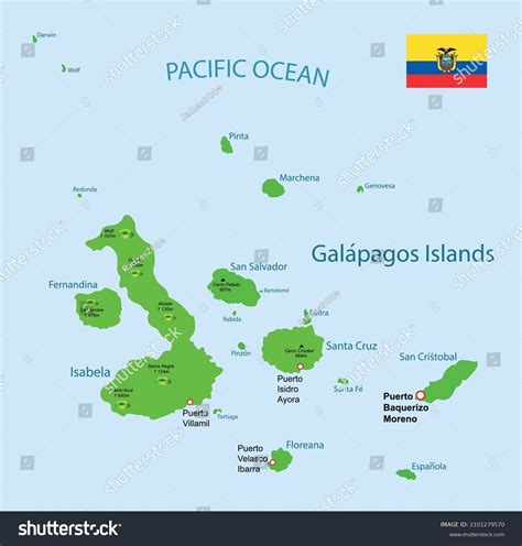 Map of the galapagos islands