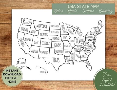 Free printable united states map color, Download Free printable united ...