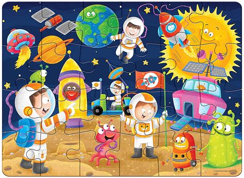 Buy Frank In Space 24 Pieces Floor Puzzle for 3 Year Old Kids and Above ...