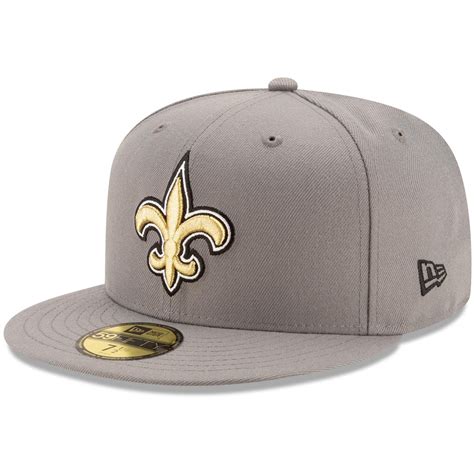 Men's New Orleans Saints New Era Graphite Storm 59FIFTY Fitted Hat ...