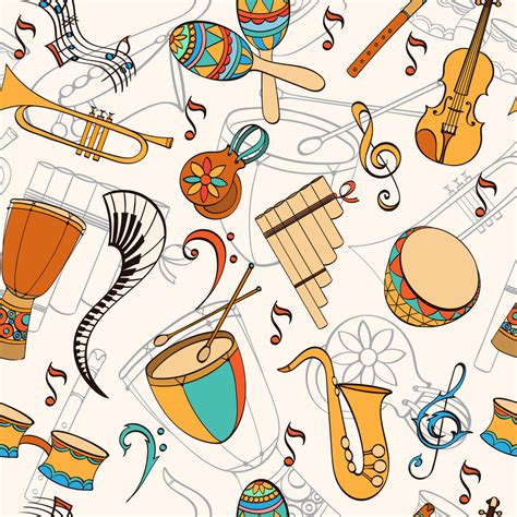All Indian Instruments Pattern Music Wallpaper – Myindianthings