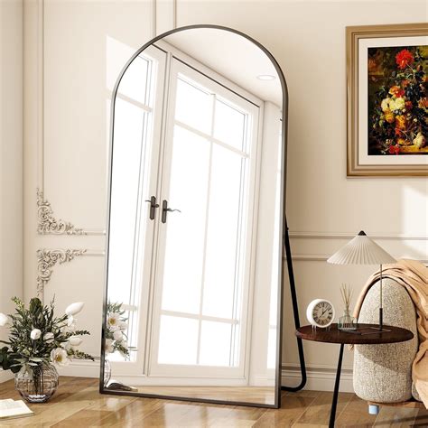 BEAUTYPEAK 77"x39" Arch Full Length Mirror Oversized Floor Mirrors for ...
