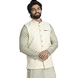 Buy Manyavar Men's Banded Collar Nehru Jacket (JAC110) at Amazon.in