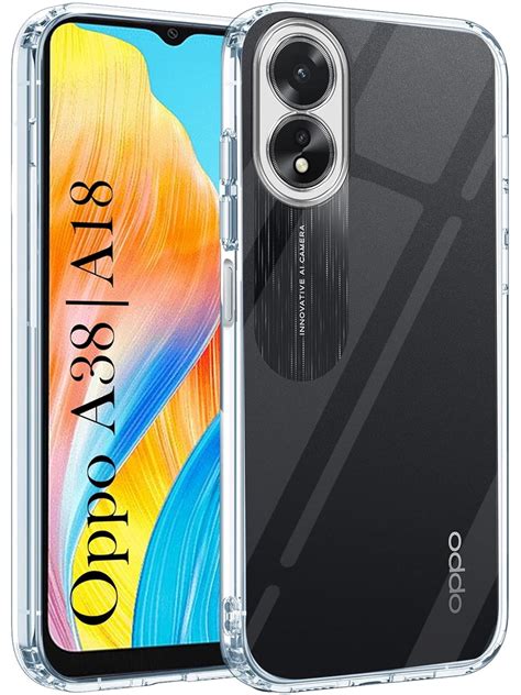 Jkobi Back Cover for Oppo A38 | Oppo A18 (Silicone Clear Shockproof ...