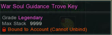 War Soul Guidance Trove Key