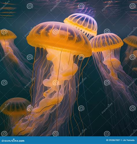 Jellyfish Floating in the Ocean. Jellyfish is a Genus of about 30 Species of Jellyfish Stock ...