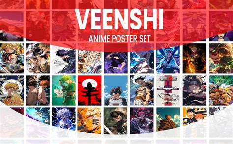 VEENSHI Anime Wall Posters Set of 63 | 6x4 Inch Premium 300 GSM Prints ...