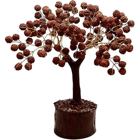 Buy Shree Shyam Gems and Jewellery wood Rudraksha Tree (Brown_Standard ...