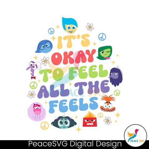 Its Okay To Feel All The Feels Disney Characters PNG Clipart » Peace SVG