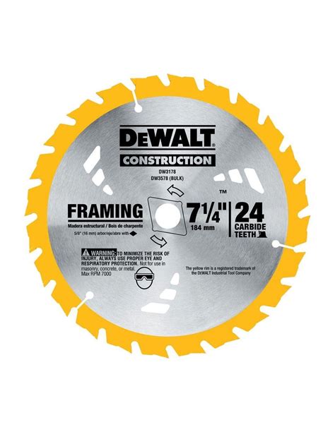Disco P/sierra Circular - 7.1/4" 24 D Dw3178 Dewalt